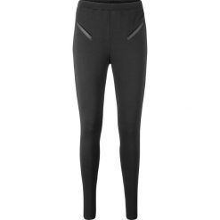 Legginsy Punto di Roma z wstawkami ze sztucznej skóry bonprix czarny. Czarne spodnie damskie bonprix, ze skóry. Za 99,99 zł.
