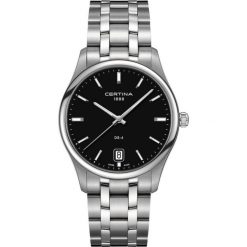 PROMOCJA ZEGAREK CERTINA GENT QUARTZ COLLECTION C022.610.11.051.00. Czarne zegarki męskie CERTINA, ze stali. W wyprzedaży za 1381,60 zł.