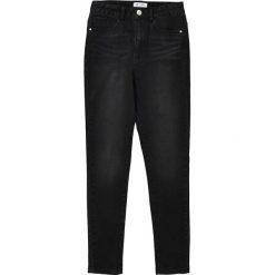 Dżinsy slim z wysokim stanem 10-16 lat. Czarne jeansy dziewczęce marki La Redoute Collections, z bawełny, z podwyższonym stanem. Za 126,38 zł.