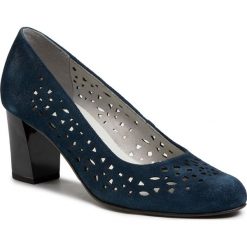 Półbuty JANA - 8-22491-24 Navy Metallic 897. Niebieskie półbuty damskie Jana, bez wzorów, z zamszu, bez obcasa, na obcasie, bez zapięcia. Za 229,00 zł.