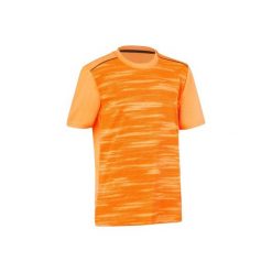 Koszulka Gym Energy. Pomarańczowe bluzki dziewczęce DOMYOS, z nadrukiem. W wyprzedaży za 16,99 zł.