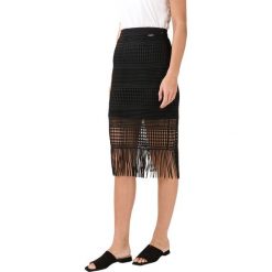 Guess Edith Spódnica Czarny. Czarne spódniczki damskie Guess, l, w koronkowe wzory, z poliesteru. Za 395,95 zł.