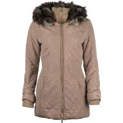 Desigual płaszcz damski Maca 36 beżowy. Brązowe kurtki damskie Desigual, bez wzorów. W wyprzedaży za 645,00 zł.