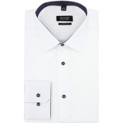 Koszula bexley 2032/1 długi rękaw custom fit biały. Białe koszule męskie Recman, m, bez wzorów, bez kołnierzyka, z długim rękawem. Za 89,99 zł.