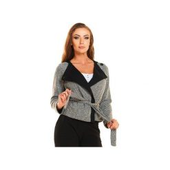 Żakiet N028 szary. Szare bluzy damskie Awama, xl, z poliesteru. Za 119,00 zł.