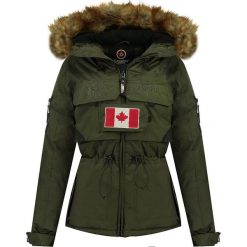 Kurtka zimowa "Bantouneaka" w kolorze khaki. Brązowe kurtki damskie Canadian Peak, na zimę, xl, bez wzorów, bez kaptura. W wyprzedaży za 269,95 zł.