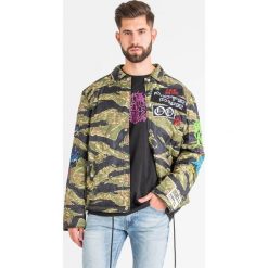 KURTKA J-RASPUTIN DIESEL. Szare płaszcze męskie Diesel, m, z haftami, z materiału, bez kaptura. Za 1013,40 zł.