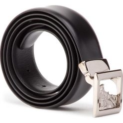 Pasek Damski VERSACE COLLECTION - V910229 VM00425 V000 100 Czarny. Czarne paski damskie marki Versace Collection, w paski, ze skóry. Za 839,00 zł.