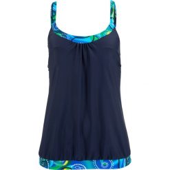 Top tankini bonprix ciemnoniebieski. Niebieskie stroje kąpielowe damskie bonprix, bez wzorów. Za 89,99 zł.