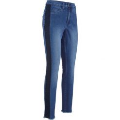 Dżinsy "push up"z kolekcji Maite Kelly bonprix niebieski "stone”. Niebieskie jeansy damskie bonprix, w paski, z jeansu. Za 129,99 zł.