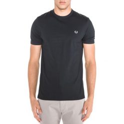 Fred Perry Ringer Koszulka Czarny Niebieski. Niebieskie podkoszulki męskie Fred Perry, l, bez wzorów, z bawełny, z krótkim rękawem. Za 223,95 zł.