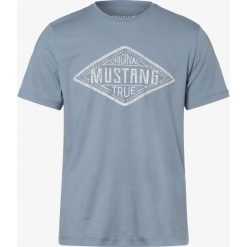 Mustang - T-shirt męski, niebieski. Niebieskie t-shirty męskie Mustang, s, z nadrukiem, bez kołnierzyka. Za 69,95 zł.