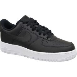 Nike Air Force 1 '07 aa4083-015 45 Czarne. Czarne buty sportowe męskie marki Nike, ze skóry, bez zapięcia, Nike Air Force. W wyprzedaży za 369,99 zł.