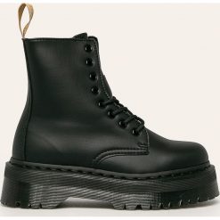 Dr. Martens - Workery. Czarne workery damskie Dr. Martens, ze skóry ekologicznej, bez obcasa, na obcasie, na sznurówki. Za 899,90 zł.