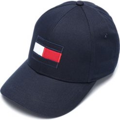Tommy Hilfiger Czapka z daszkiem Niebieski. Niebieskie czapki męskie TOMMY HILFIGER, z haftami, z bawełny. Za 188,95 zł.