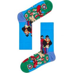 Skarpety Happy Socks x The Beatles 50th Anniversary (BEA01-7000). Niebieskie skarpetki damskie Happy Socks, z bawełny. Za 39,99 zł.