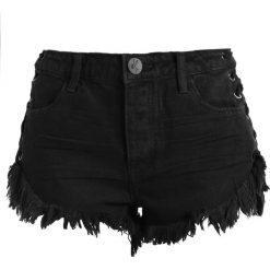 Szorty damskie: One Teaspoon BRANDOS RELAXED FIT Szorty jeansowe black oak