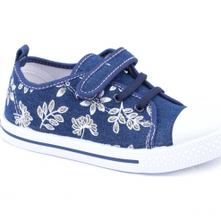 Trampki. Niebieskie buty dziewczęce sportowe SHOES 3, bez wzorów, bez zapięcia. Za 52,90 zł.