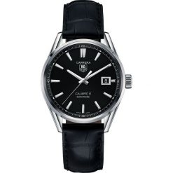 ZEGAREK TAG HEUER CARRERA WAR211A.FC6180. Czarne zegarki męskie marki TAG HEUER, ze stali. Za 9770,00 zł.