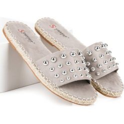 Espadryle damskie: Zamszowe klapki espadryle MEDINA