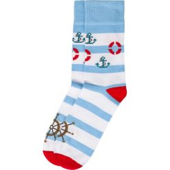 Skarpetki Bobby Sox - Ahoj Kapitanie BS3. Niebieskie skarpetki damskie w paski, z elastanu. Za 18,00 zł.