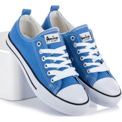 Trampki damskie slip on: Niebieskie tenisówki Panacea