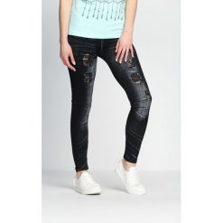 Spodnie damskie: Czarne Legginsy Spirit