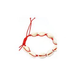 Bransoletka Muszle Makrama czerwona. Czerwone bransoletki damskie Brazi druse jewelry. Za 87,00 zł.