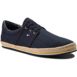 Espadryle męskie: Espadryle TOMMY HILFIGER – Canvas Lace Up Espadrille FM0FM01804 Midnight 403