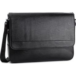 Torba na laptopa GUESS - City HM6714 POL93 BLA. Czarne torby męskie skórzane Guess, z aplikacjami, ze skóry ekologicznej. Za 599,00 zł.