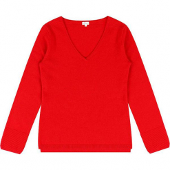 Sweter kaszmirowy w kolorze czerwonym. Czerwone swetry klasyczne damskie marki Ateliers de la Maille, z kaszmiru. W wyprzedaży za 363,95 zł.