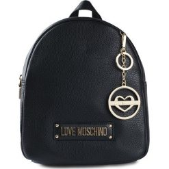 Plecak Love Moschino. Czarne plecaki damskie Love Moschino, bez wzorów, ze skóry ekologicznej. Za 1199,00 zł.