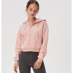Bluza z wiązanym kapturem - Różowy. Różowe bluzy damskie Sinsay, s, bez wzorów, bez rękawów. Za 39,99 zł.