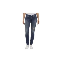 Jeansy skinny Calvin Klein Jeans J20J2094279 MID RISE. Niebieskie jeansy damskie Calvin Klein Jeans, bez wzorów, z jeansu. Za 417,66 zł.