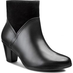 Botki GABOR - 35.610.37 Schwarz. Czarne botki damskie na obcasie marki Gabor, z materiału. W wyprzedaży za 319,00 zł.