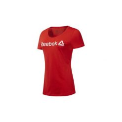 T-shirty z krótkim rękawem Reebok Sport Koszulka Scoop Neck. Czerwone topy sportowe damskie marki Reebok Sport, s, bez wzorów, bez kołnierzyka, z krótkim rękawem, krótkie, bez kaptura. Za 79,95 zł.