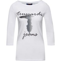Bluzka Trussardi Jeans 56T00217. Niebieskie bluzki damskie Trussardi Jeans, xs, bez wzorów, z elastanu, bez kołnierzyka, bez rękawów. W wyprzedaży za 129,00 zł.
