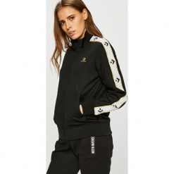 Converse - Bluza. Czarne bluzy damskie z kieszeniami marki Converse, s, z poliesteru, bez kaptura. W wyprzedaży za 199,90 zł.