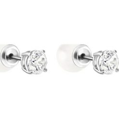 Swarovski - Kolczyki Attract Pearl. Szare kolczyki damskie Swarovski, z kryształem, metalowe. Za 299,90 zł.