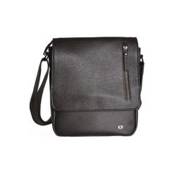 Skórzana listonoszka unisex Daag Shaker 35 ciemnobrązowa. Pomarańczowe torby męskie skórzane daag, bez wzorów, z bawełny. Za 359,99 zł.