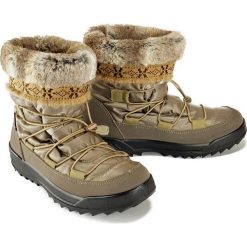 MANITU 991454-8 beige, śniegowce damskie. Brązowe śniegowce damskie Manitu, z polaru, bez zapięcia. Za 389,90 zł.