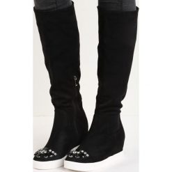 Buty zimowe damskie: Czarne Kozaki Diamond Eyes