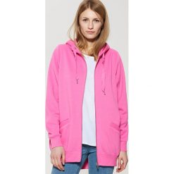Długa bluza z kapturem - Różowy. Czerwone bluzy damskie marki House, l, z długim rękawem, długie, z kapturem. Za 69,99 zł.