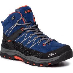 Trekkingi CMP - Kids Rigel Mid Trekking Shoes Wp 3Q12944J Marine/Tango 05MD. Niebieskie śniegowce dziewczęce CMP, bez zapięcia. W wyprzedaży za 219,00 zł.