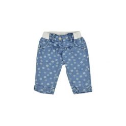 KANZ Girls Mini Spodnie dżinsowe FLOWERS light blue denim. Niebieskie spodnie chłopięce marki Kanz, z bawełny. Za 85,00 zł.