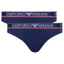 Komplet 2 par fig brazylijskich Emporio Armani Underwear 163337 0P317 19034. Niebieskie figi damskie Emporio Armani Underwear, m, bez wzorów, z elastanu. W wyprzedaży za 139,00 zł.