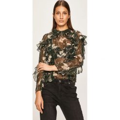 Answear - Bluzka. Zielone koszule damskie ANSWEAR, s, bez wzorów, z poliesteru, eleganckie, z okrągłym kołnierzem, z długim rękawem. W wyprzedaży za 69,90 zł.