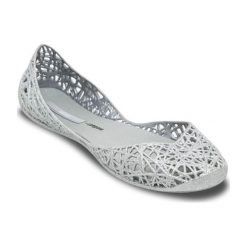 Baleriny w kolorze srebrnym. Szare baleriny dziewczęce Melissa, Pepe Jeans, bez wzorów, bez obcasa. W wyprzedaży za 139,95 zł.