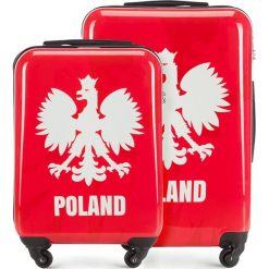 Zestaw walizek 56-3A-24S-WR. Czerwone walizki Wittchen, bez wzorów, z gumy. Za 725,21 zł.
