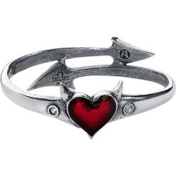 Bransoletki damskie: Alchemy Gothic Devil Heart Bangle Bransoletka – Mankiet standard
